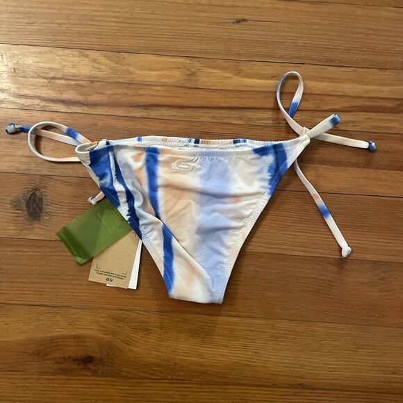 Quicksilver Side Tie Smocked Bikini Bottom Womens Size Small NEW Beach Vacation - Picture 3 of 9